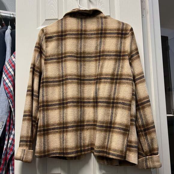 Taupe Plaid Blazer – STYLE HOUSE Boutique, - Picture 2 of 2